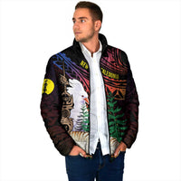 New Caledonia Kanaky Personalized Padded Jacket Kagu Bird Emblem - Polynesian Pride