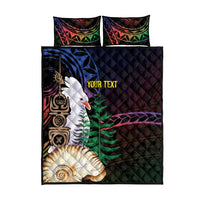 New Caledonia Kanaky Personalized Quilt Bed Set Kagu Bird Emblem - Polynesian Pride