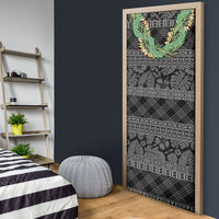 Hawai'i Paniolo Maile Twisted Lei Door Cover Obsidian Black LT7 - Polynesian Pride