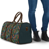 New Zealand Christmas Travel Bag Romantic Tui Birds on Pohutukawa - Cobalt - Polynesian Pride