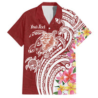 Aloha Hawaii Island Personalized Hawaiian Shirt Crimson Dreamy Turtle