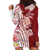 Aloha Hawaii Island Personalized Hoodie Dress Crimson Dreamy Turtle