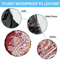 Aloha Hawaii Island Personalized Spare Tire Cover Crimson Dreamy Turtle