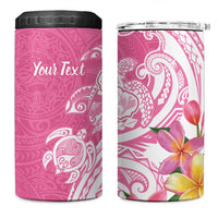 Aloha Maui Island Personalized 4 in 1 Can Cooler Tumbler Rose Dreamy Turtle
