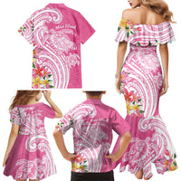 Aloha Maui Island Personalized Family Matching Mermaid Dress and Hawaiian Shirt Rose Dreamy Turtle
