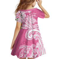 Aloha Maui Island Personalized Kid Short Sleeve Dress Rose Dreamy Turtle LT7 - Polynesian Pride