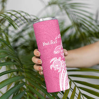 Aloha Maui Island Personalized Skinny Tumbler Rose Dreamy Turtle