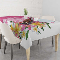 Aloha Maui Island Personalized Tablecloth Rose Dreamy Turtle