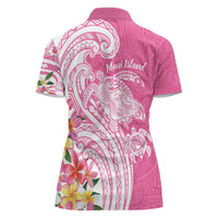 Aloha Maui Island Personalized Women Polo Shirt Rose Dreamy Turtle