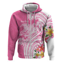 Aloha Maui Island Personalized Zip Hoodie Rose Dreamy Turtle