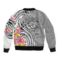 Aloha Kahoolawe Island Personalized Bomber Jacket Ashen Dreamy Turtle
