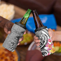 Aloha Kahoolawe Island Personalized 4 in 1 Can Cooler Tumbler Ashen Dreamy Turtle