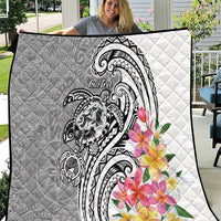 Aloha Kahoolawe Island Personalized Quilt Ashen Dreamy Turtle