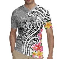 Aloha Kahoolawe Island Personalized Rugby Jersey Ashen Dreamy Turtle