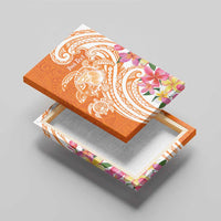 Aloha Lanai Island Personalized Canvas Wall Art Orange Dreamy Turtle