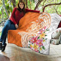 Aloha Lanai Island Personalized Quilt Orange Dreamy Turtle