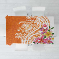 Aloha Lanai Island Personalized Tablecloth Orange Dreamy Turtle