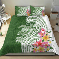 Aloha Molokai Island Personalized Bedding Set Sage Dreamy Turtle