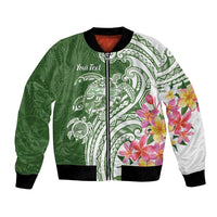 Aloha Molokai Island Personalized Bomber Jacket Sage Dreamy Turtle