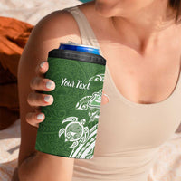 Aloha Molokai Island Personalized 4 in 1 Can Cooler Tumbler Sage Dreamy Turtle