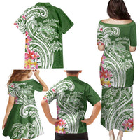 Aloha Molokai Island Personalized Family Matching Puletasi and Hawaiian Shirt Sage Dreamy Turtle