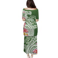 Aloha Molokai Island Personalized Puletasi Sage Dreamy Turtle