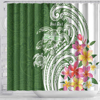 Aloha Molokai Island Personalized Shower Curtain Sage Dreamy Turtle