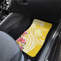 Aloha Oahu Island Personalized Car Mats Yellow Dreamy Turtle