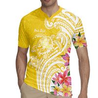 Aloha Oahu Island Personalized Rugby Jersey Yellow Dreamy Turtle