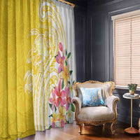 Aloha Oahu Island Personalized Window Curtain Yellow Dreamy Turtle