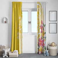 Aloha Oahu Island Personalized Window Curtain Yellow Dreamy Turtle