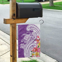 Aloha Kauai Island Personalized Garden Flag Lilac Dreamy Turtle
