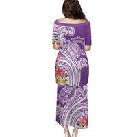 Aloha Kauai Island Personalized Puletasi Lilac Dreamy Turtle