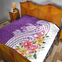 Aloha Kauai Island Personalized Quilt Lilac Dreamy Turtle