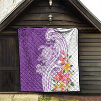 Aloha Kauai Island Personalized Quilt Lilac Dreamy Turtle
