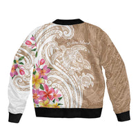 Aloha Ni’ihau Island Personalized Bomber Jacket Beige Dreamy Turtle