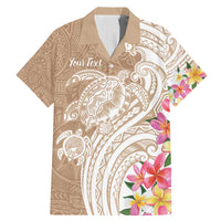 Aloha Ni’ihau Island Personalized Family Matching Mermaid Dress and Hawaiian Shirt Beige Dreamy Turtle
