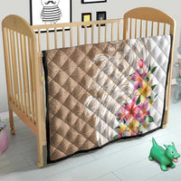 Aloha Ni’ihau Island Personalized Quilt Beige Dreamy Turtle