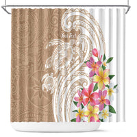 Aloha Ni’ihau Island Personalized Shower Curtain Beige Dreamy Turtle