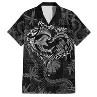 Hawaii Father's Day Vintage Lei Family Matching Tank Maxi Dress and Hawaiian Shirt Hauoli la Makuakane - Black
