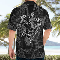 Hawaii Father's Day Vintage Lei Hawaiian Shirt Hauoli la Makuakane - Black LT7 - Polynesian Pride