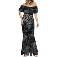 Hawaii Father's Day Vintage Lei Mermaid Dress Hauoli la Makuakane - Black LT7 - Polynesian Pride