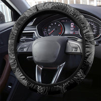 Hawaii Father's Day Vintage Lei Steering Wheel Cover Hauoli la Makuakane - Black