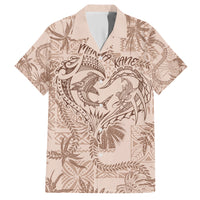 Hawaii Father's Day Vintage Lei Hawaiian Shirt Hauoli la Makuakane - Beige