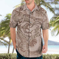 Hawaii Father's Day Vintage Lei Hawaiian Shirt Hauoli la Makuakane - Beige LT7 - Polynesian Pride