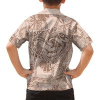 Hawaii Father's Day Vintage Lei Hawaiian Shirt Hauoli la Makuakane - Beige LT7 - Polynesian Pride