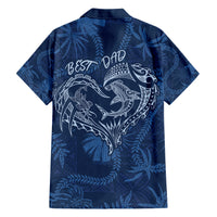 Hawaii Father's Day Vintage Lei Hawaiian Shirt Hauoli la Makuakane - Blue LT7 - Polynesian Pride
