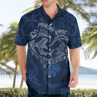 Hawaii Father's Day Vintage Lei Hawaiian Shirt Hauoli la Makuakane - Blue LT7 - Polynesian Pride