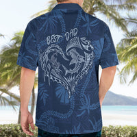 Hawaii Father's Day Vintage Lei Hawaiian Shirt Hauoli la Makuakane - Blue LT7 - Polynesian Pride