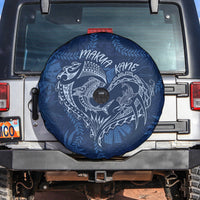 Hawaii Father's Day Vintage Lei Spare Tire Cover Hauoli la Makuakane - Blue